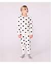 Petit Bateau Pajama Set - Shirt/Pants - Blue Hearts - White - Cotton Terry Pyjamas