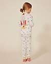 Petit Bateau Pajama Set - Shirt/Pants + Rocket - Space - White and Marshmallow - 100% Cotton Pyjamas