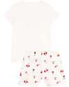 Petit Bateau Pajama Set - Top/Pants - Fruits - White and Red - 100% Cotton Pyjamas