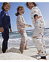 Petit Bateau Pajama Set - Top/Pants - White with Clouds Pattern - 100% Cotton Pyjamas