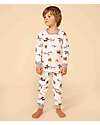 Petit Bateau Pajama Set - Top/Trousers - Animals - 100% Organic Cotton Fleece Pyjamas