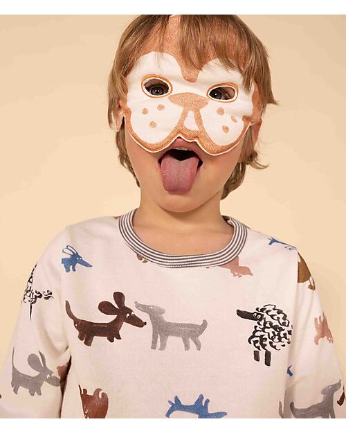Petit Bateau Pajama Set - Top/Trousers - Animals - 100% Organic Cotton Fleece Pyjamas
