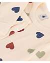 Petit Bateau Pajama Set - Top/Trousers - Multicolor Hearts - Organic Cotton Pyjamas
