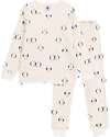 Petit Bateau Pajama Set – Shirt/Pants - Penguins - Milk White - 100% Brushed Cotton Pyjamas