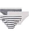 Petit Bateau Panties - 3-Pack - Black and White - 100% Cotton Briefs
