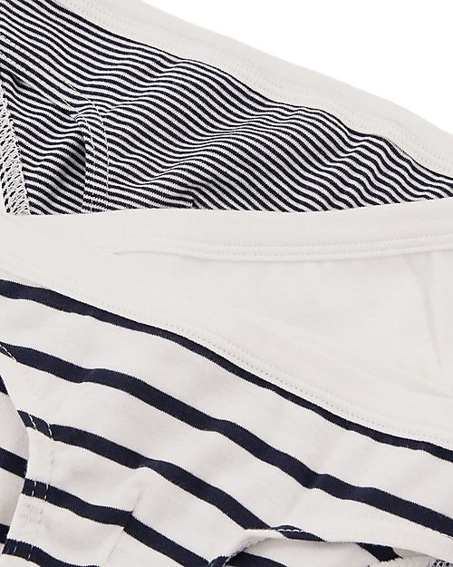 Petit Bateau Panties - 3-Pack - Black and White - 100% Cotton Briefs