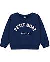 Petit Bateau Petit Boat Fleece Long-sleeved Sweatshirt - Blue - 100% Organic Cotton Sweatshirts
