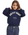 Petit Bateau Petit Boat Fleece Long-sleeved Sweatshirt - Blue - 100% Organic Cotton Sweatshirts