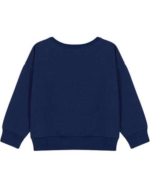 Petit Bateau Petit Boat Fleece Long-sleeved Sweatshirt - Blue - 100% Organic Cotton Sweatshirts