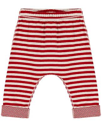 Petit Bateau Reversible Pants - Striped Red - Tubique Organic Cotton - Even softer! Trousers