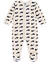 Petit Bateau Romper - Chenille - Beige and Blue - Whale Patternred Babygrows
