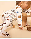 Petit Bateau Romper/Pyjamas - Animals - Cream - 100% Organic Cotton Babygrows