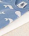 Petit Bateau Set of 3 Bodysuits with Straps - Blue and White - Whales - Organic Cotton Short Sleeves Bodies