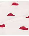 Petit Bateau Short Onepiece White with Red Hearts - 100% Organic Cotton Short Rompers