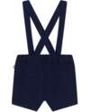Petit Bateau Short Overalls - Dark Blue - Organic Cotton Dungarees