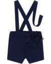 Petit Bateau Short Overalls - Dark Blue - Organic Cotton Dungarees