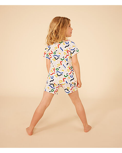 Petit Bateau Short Pajamas 2 Pieces - 100% Organic Cotton - Glows in the dark! Pyjamas