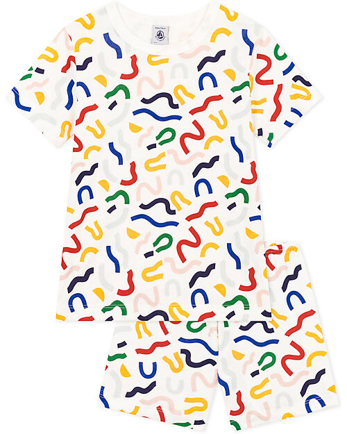 Petit Bateau Short Pajamas 2 Pieces - 100% Organic Cotton - Glows in the dark! Pyjamas