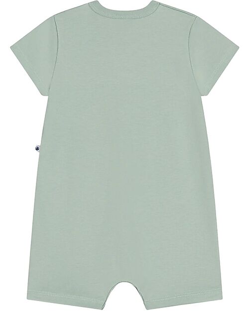 Petit Bateau Short playsuit - Sage Green - Mon Trésor - 100% Cotton Short Rompers