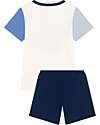 Petit Bateau Short-Sleeve 2-Piece Pajamas - Scooters - White and Blue - 100% Oeko-Tex Cotton Pyjamas