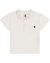 Petit Bateau Short Sleeve Baby Polo - White - Organic Cotton T-shirts