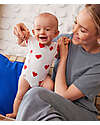 Petit Bateau Short Sleeve Kimono Bodysuit - 3 Pack - Hearts - 100% Organic Cotton Short Sleeves Bodies