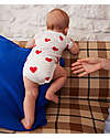 Petit Bateau Short Sleeve Kimono Bodysuit - 3 Pack - Hearts - 100% Organic Cotton Short Sleeves Bodies