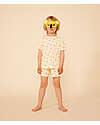 Petit Bateau Short Sleeve Pajama Set - 2 pieces with Mask - White - Koala - 100% Organic Cotton Pyjamas