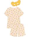 Petit Bateau Short Sleeve Pajama Set - 2 pieces with Mask - White - Koala - 100% Organic Cotton Pyjamas