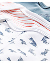 Petit Bateau Short Sleeved Bodysuit, 3-pack - Leopards - 100% Cotton Short Sleeves Bodies