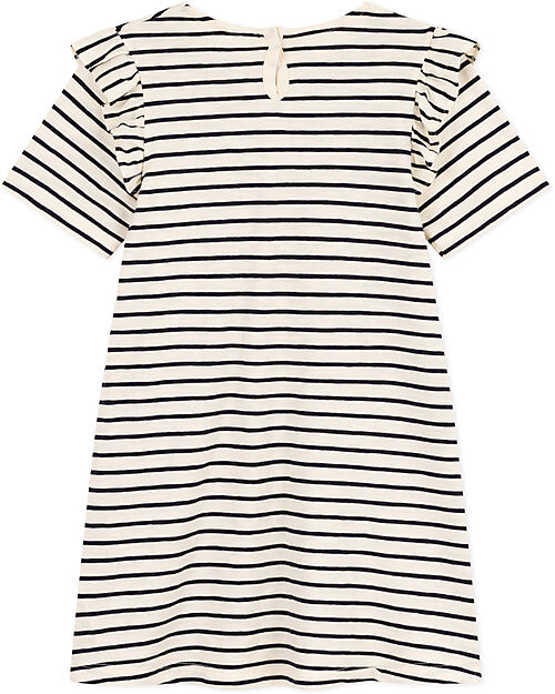 Petit Bateau Short-Sleeved Dress - Stripes - 100% Organic Cotton Dresses_
