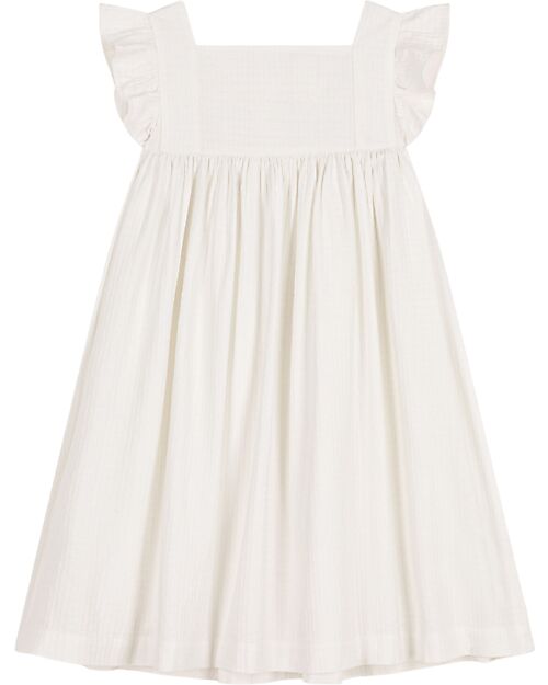 Petit Bateau Sleeveless Dress - White - 100% Organic Cotton Dresses_
