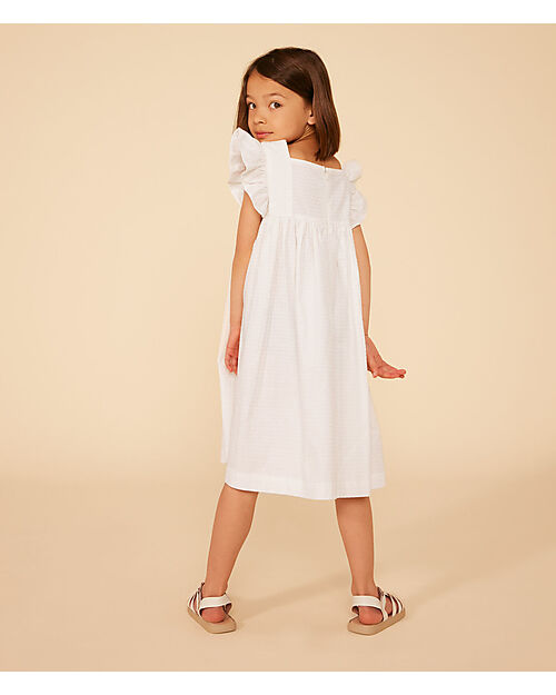 Petit Bateau Sleeveless Dress - White - 100% Organic Cotton Dresses_