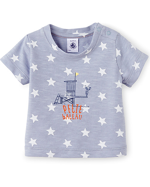 Petit Bateau Star T-Shirt, Grey T-shirts
