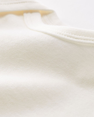 Petit Bateau Super Warm Long Sleeved Bodysuit, White - Wool and Cotton Long Sleeves Bodies