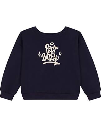 Petit Bateau Sweater - Petit Bateau - Blu - 100% Cotton Fleece