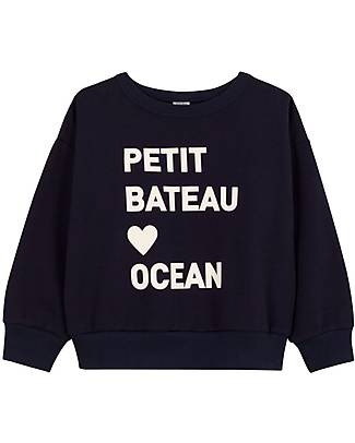 Petit Bateau Sweatshirt - Petit Bateau Ocean - Dark Blue - Organic Cotton Sweatshirts