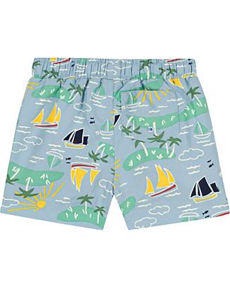 Petit Bateau Swimsuit - Sea/Light Blue - Recycled Material Swimming Trunks