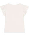 Petit Bateau T-shirt with Ruffled Sleeves - White - 100% Organic Cotton T-shirts