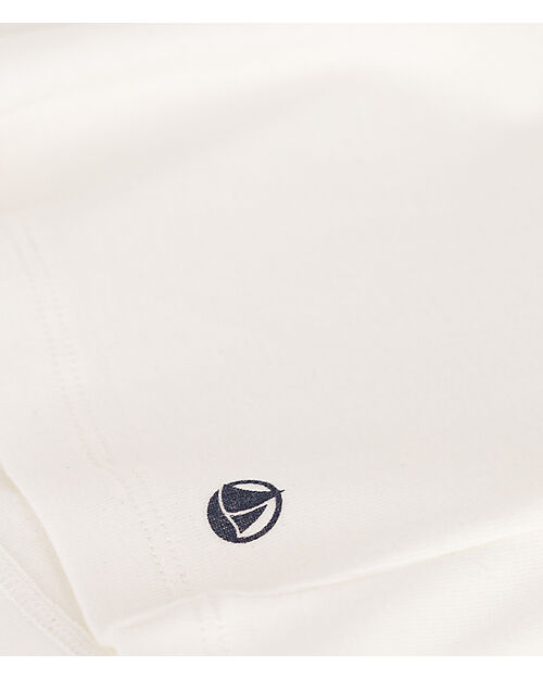 Petit Bateau T-shirt with Ruffled Sleeves - White - 100% Organic Cotton T-shirts