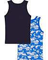 Petit Bateau Tank Top - Pack of 2 - Blue and Sky Blue - 100% Organic Cotton Vests