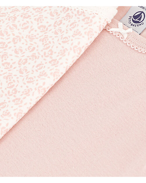 Petit Bateau Tank Top with Straps - Pack of 2 - Pink - Flowers - 100% Organic Cotton Vests