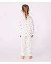 Petit Bateau Velour Pajama Set - Shirt/Pants - Hearts - White - 100% Cotton Pyjamas