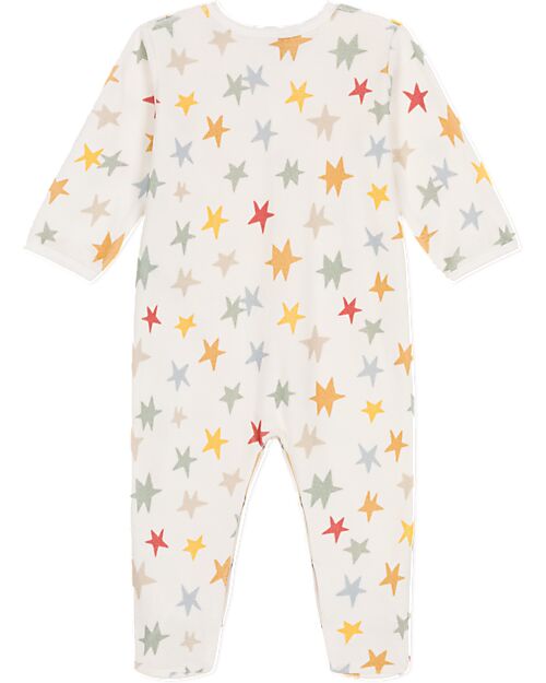 Petit Bateau Velvet Romper - Stars - Extreme Softness Babygrows