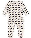 Petit Bateau Velvet Romper - Whales - Extreme Softness Babygrows
