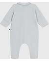 Petit Bateau Velvet Romper with Collar - Grey - 100% Cotton Babygrows