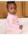 Petit Bateau Velvet Romper with Collar - Pink - 100% Cotton Babygrows