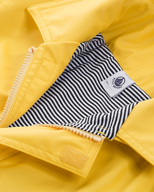 Petit Bateau Waxed Raincoat, Yellow - 6 years - The very classic Petit Bateau Raincoat! Waterproof