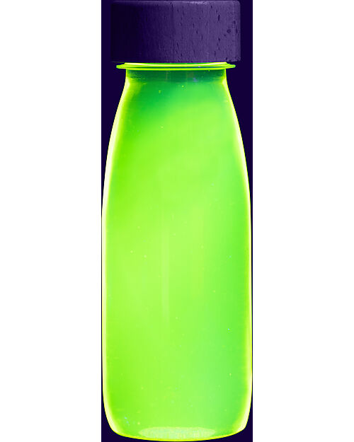 Petit Boum Sensory Float Bottle - Yellow Fluo - Colors and Lights - Glow in the Dark! Sensory Games_
