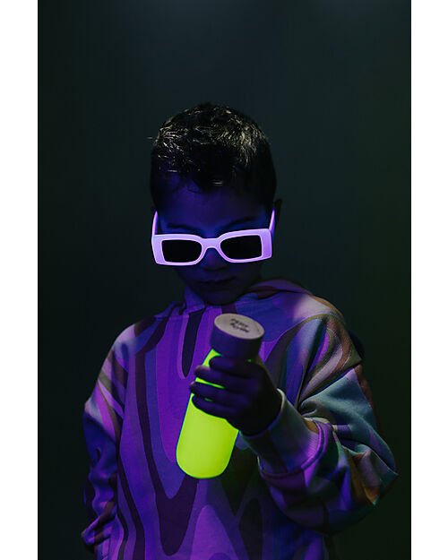 Petit Boum Sensory Float Bottle - Yellow Fluo - Colors and Lights - Glow in the Dark! Sensory Games_